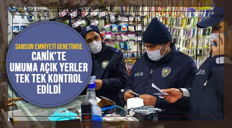 Samsun Emniyet Müdürlüğü ekipleri, Canik ilçesinde umuma açık yerlerde ‘asayiş uygulaması’ gerçekleştirdi.