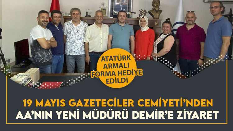 AA Bölge Müdürü Demir'e Cemiyetten ziyaret