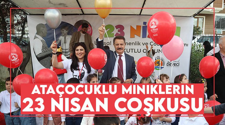 AtaÇocuklu miniklerin 23 Nisan coşkusu