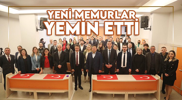 Atakum Belediyesi’nde yeni memurlara yemin töreni