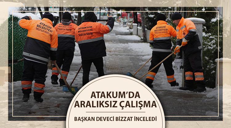 Atakum Belediyesi’nden aralıksız kar mücadelesi