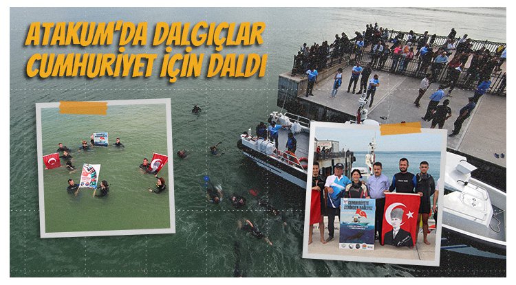 Atakum’da dalgıçlar Cumhuriyet için dalış yaptı