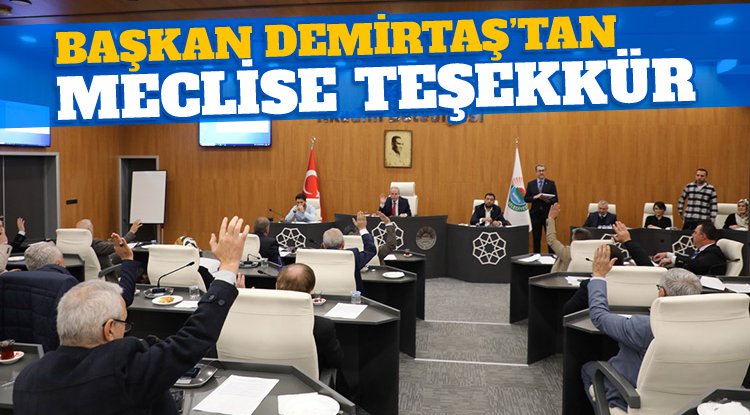 Başkan Demirtaş'tan meclise teşekkür