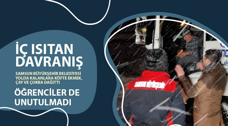 Büyükşehir soğuk havada sürücülerin içini ısıttı