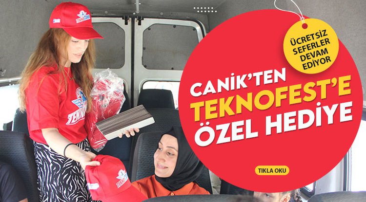 Canik Belediyesi’nden TEKNOFEST anısına özel hediye