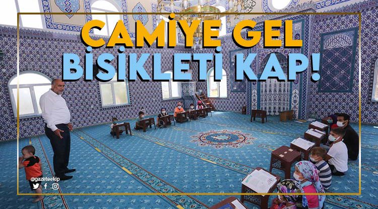 Canik'te Camiye giden çocuklar bisiklet kazanacak