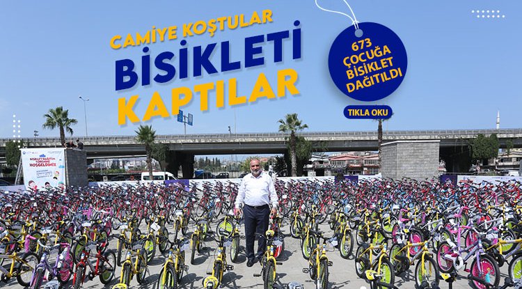 Canik’te çocuklar bisikletlerine kavuştu