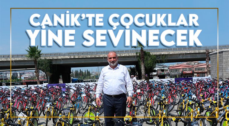 Canik’te çocuklar hediyelerine kavuşuyor
