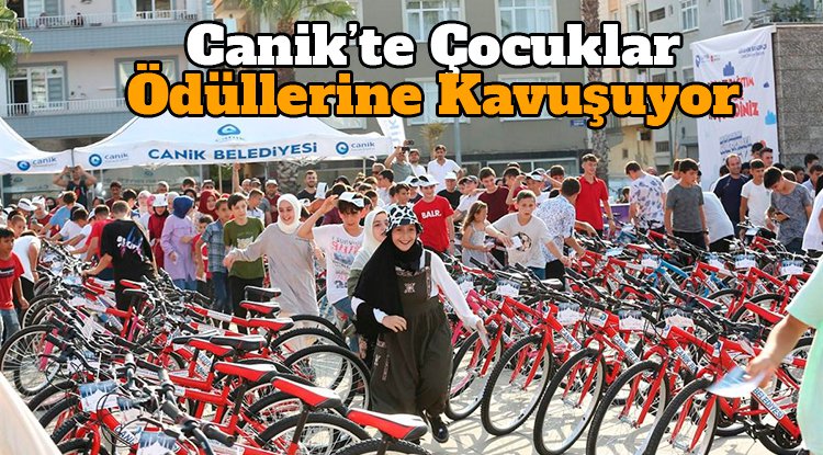 Canik’te çocuklar ödüllerine kavuşuyor