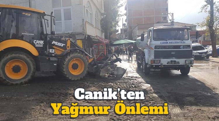 Canik’te sağanak yağışlara karşı önlem