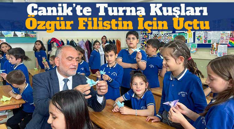 Canik’te Turna Kuşları Özgür Filistin için uçtu