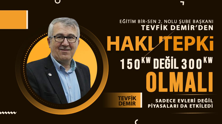 Demir'den YEDAŞ' a zam tepkisi