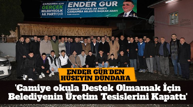 Ender Gür'den Hüseyin Dündar'a: Camiye, okula destek olmamak için belediyenin üretim tesislerini kapattı
