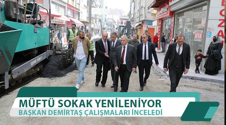 İlkadım'da Müftü Sokak asfaltlanıyor