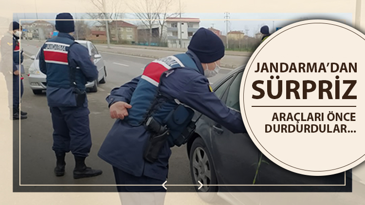 Jandarma'dan kadınlara karanfilli kutlama