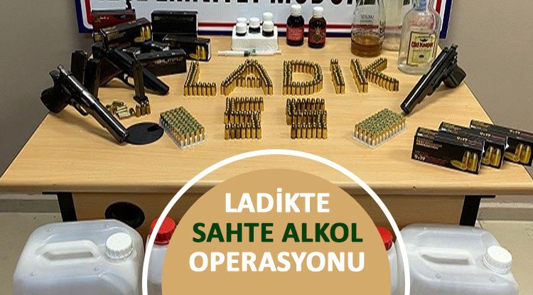 Ladik'te sahte alkol operasyonu