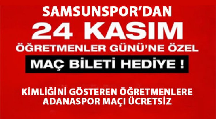 Öğretmenlere Adanaspor maçı ücretsiz