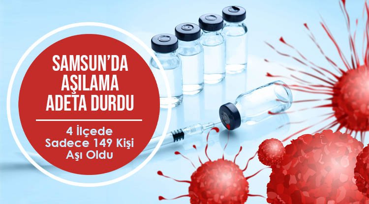 Samsun'da aşılama adeta durdu
