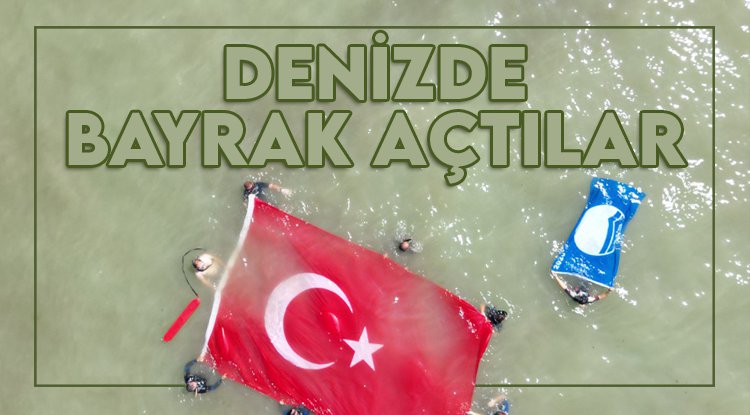 Samsun'da denizde Türk Bayrağı açtılar
