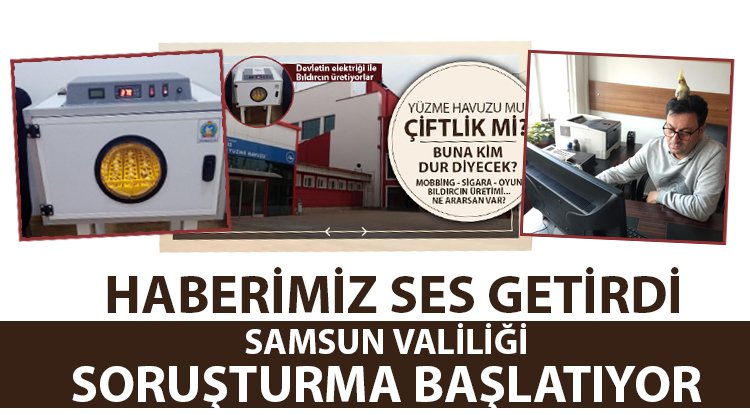 Samsun'da devlet dairesini çiftliğe çeviren müdüre soruşturma açılıyor