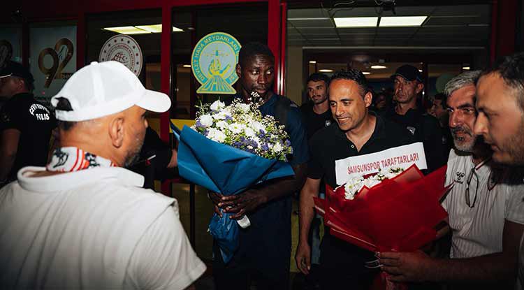 Samsun'da Dunkerque'ye muhteşem karşılama
