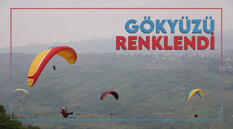 Samsun'da gökyüzü renklendi