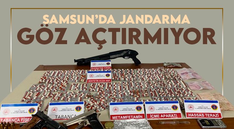Samsun'da jandarma göz açtırmıyor