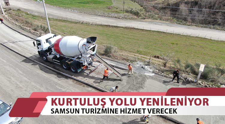 Samsun'da Kurtuluş Yolu yenileniyor