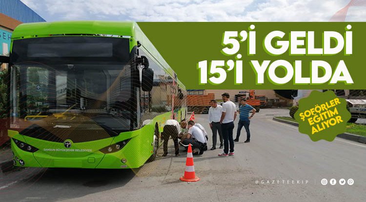 Samsun'da sürücülere elektrikli otobüs eğitimi