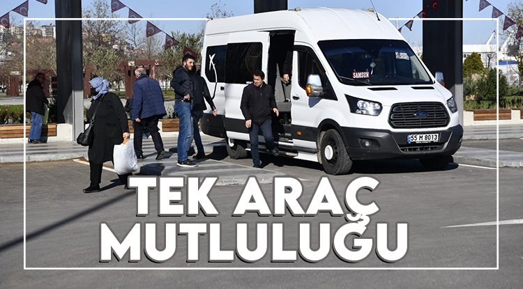 Samsun'da tek araçla mutluluk