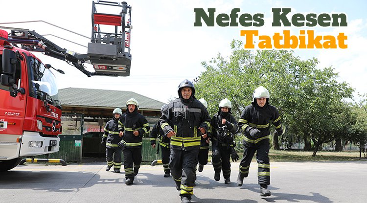 Samsun itfaiyesinden nefes kesen tatbikat