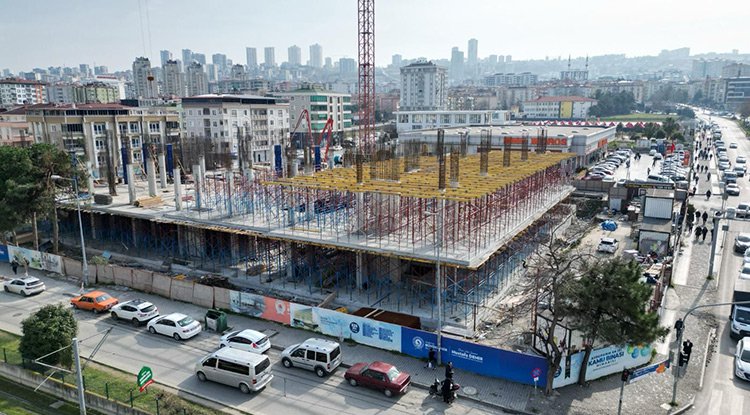Samsun Şehir Kütüphanesi hızla yükseliyor