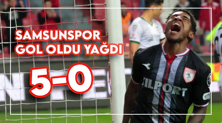 Samsunspor Denizli'ye patladı 5-0