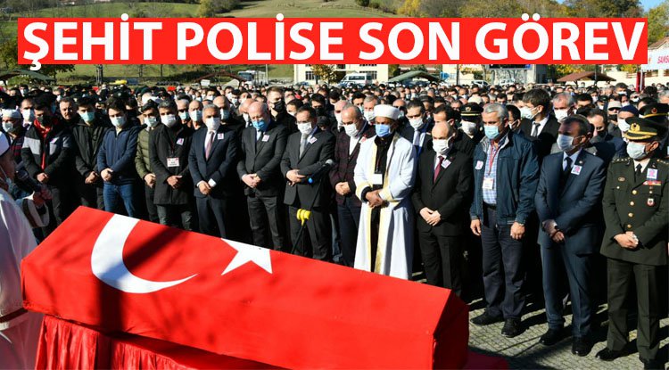 Şehit polise son görev