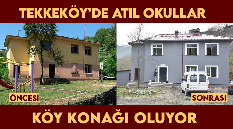 Tekkeköy’de Yeniköy Köy Konağı çalışmalarında sona gelindi