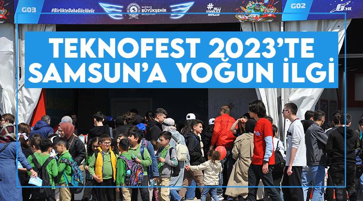 Teknofest'te Samsun Büyükşehir standına yoğun ilgi