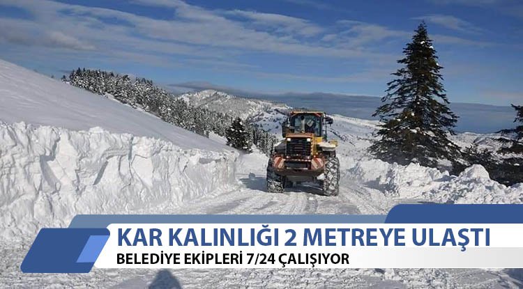 Yakakent'te kar kalınlığı 2 metreye ulaştı